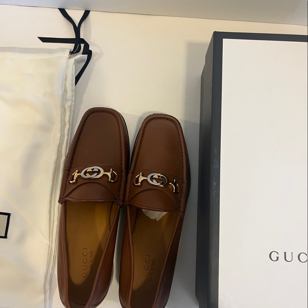 Brown Gucci shoes